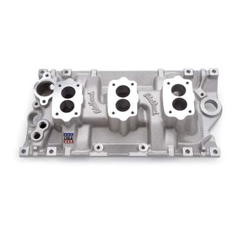 Edelbrock 5417 C357 B Three Deuce Intake Manifold Small Block Chevy