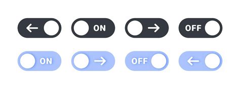 Toggle Icons Switches With Different Signs Toggle Element For Mobile