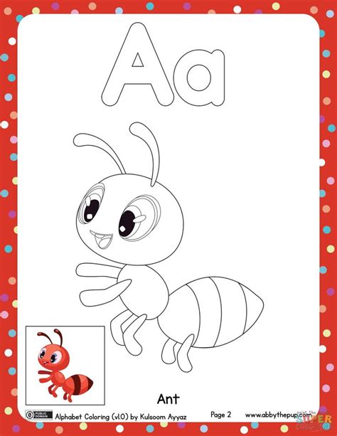 A Is For Ant Coloring Page Free Printable Coloring Pages In 2023