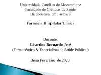 Introdução a farmácia hospitalar Docsity