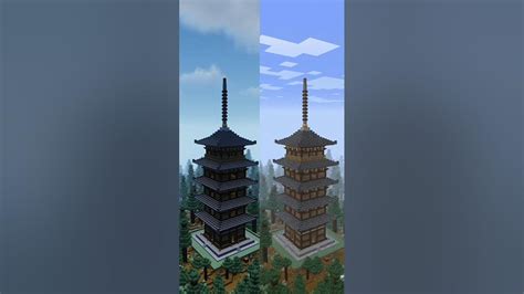 Minecraft Hokan Ji Temple The Yasaka Pagoda Kyoto Japan Tutorial Minecraft Shorts