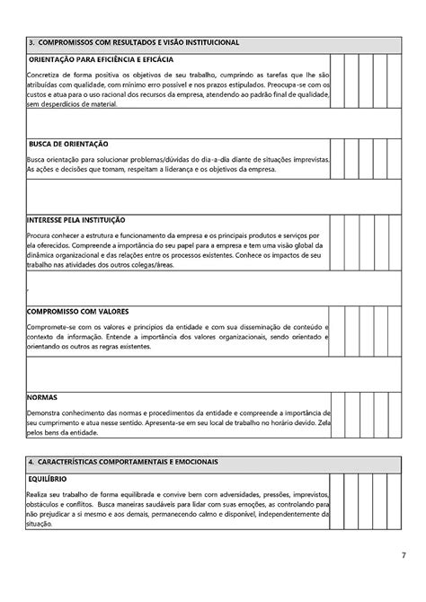 Formulário de Avaliação de Desempenho para Liderados em PDF Vizual