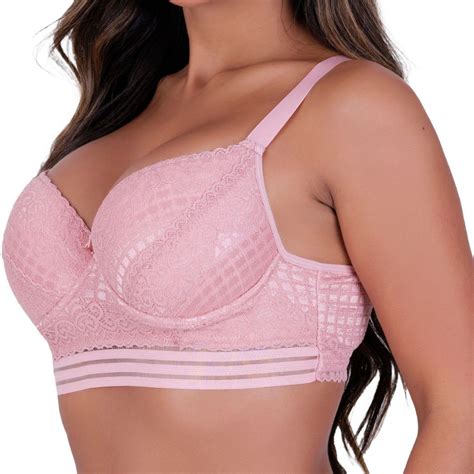 Lingerie Sutiã Plus Size Sustentação Alça Reforçada Bojo Renda e