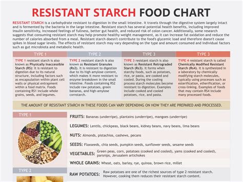 Resistant Starch Chart Digital Download Pdf Etsy