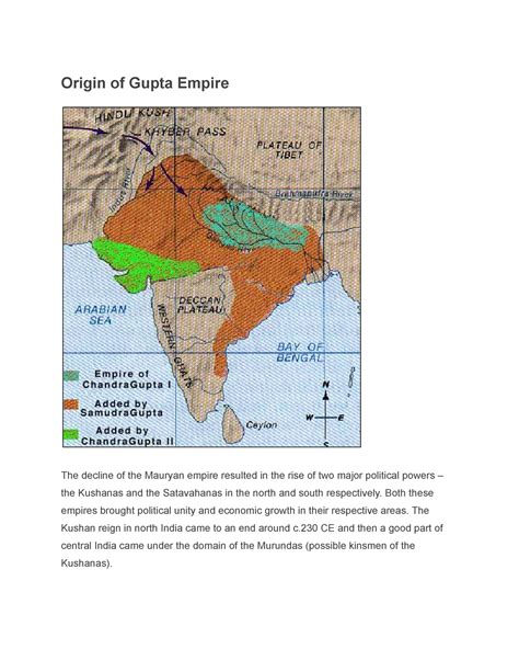 History Unit 1 Gupta Empire Origin Of Gupta Empire The Decline Of The