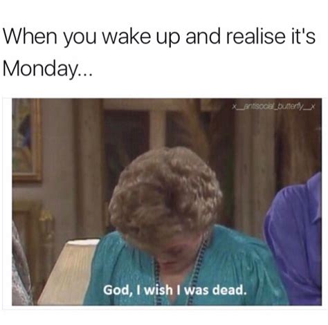 When You Wake Up And Realise It S Monday God I Wish I Was Dead Funny