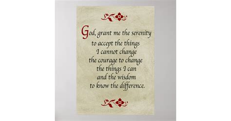 Serenity Prayer/Vintage Style Poster | Zazzle