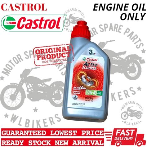 Castrol T Activ Scooter Engine Oil Lubricant Minyak Hitam Gear Oil