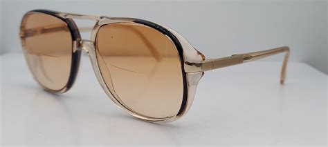 Vintage Luxottica Stanley Brown Translucent Pilot Sunglasses Italy Frames Only Ebay