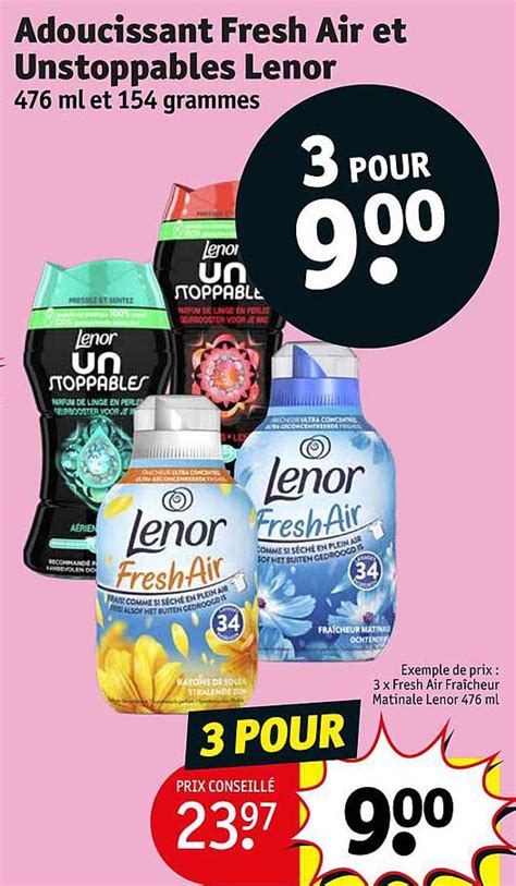 Promo Adoucissant Fresh Air Et Unstoppables Lenor Chez Kruidvat