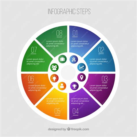 Free Vector Circular Infographic Template With Flat Design