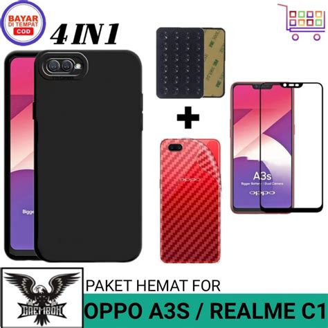 Jual SOFT CASE OPPO A3S CASE LIQUID PRO CAMERA FREE TEMPERED GLASS