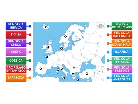 PENISOLE ED ISOLE EUROPA Labelled Diagram