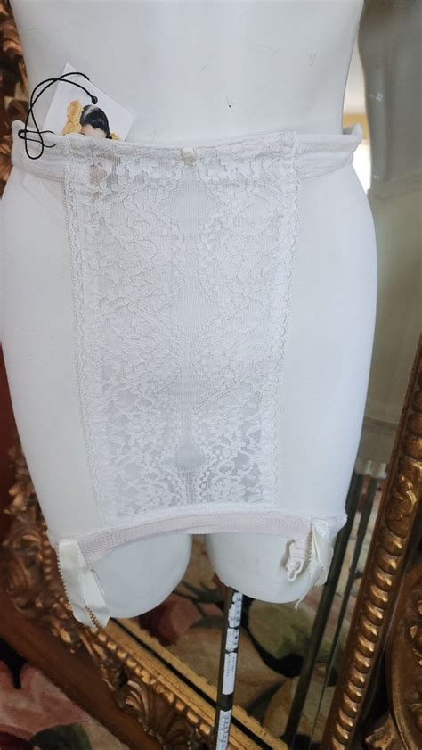 Vintage 60 S Vassarette White Open Bottom Girdle Dead Gem