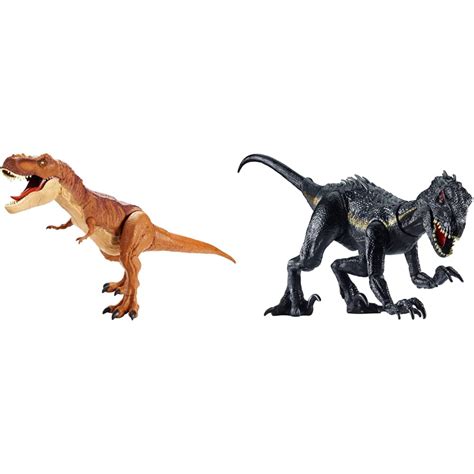 Buy Jurassic World Fmm63 Super Colossal Tyrannosaurus Rex And Fvw27 Indaraptor Indoraptor Dinosaur