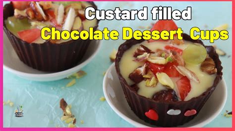 Custard Filled Chocolate Dessert Cups Chocolate Dessert How To Make