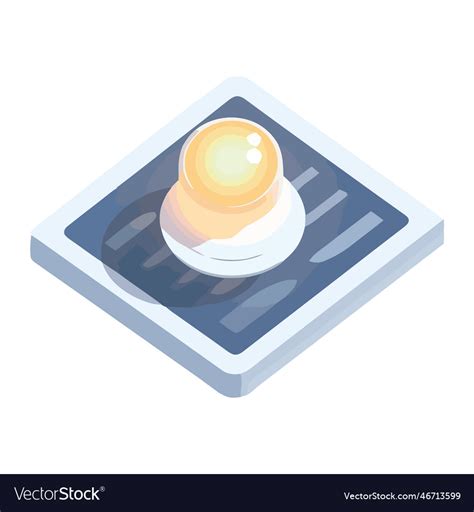 Gourmet Dessert Symbol On Blue Plate Isolated Vector Image