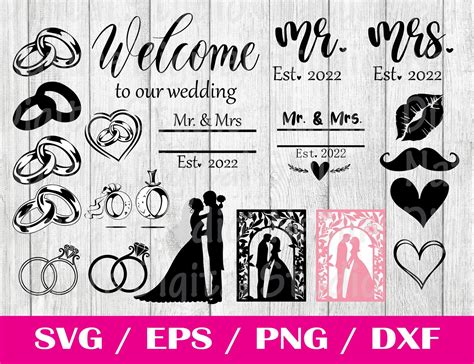 Wedding Bundle Svg Welcome Yo Our Wedding Bride And Groom Etsy