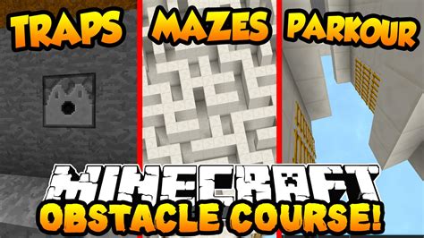 Minecraft OBSTACLE COURSE PARKOUR Traps Mazes More With