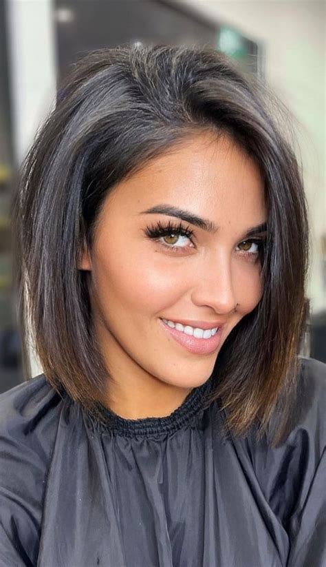 Short Hairstyles That Looks So Sassy Lob Haircut Dark Hair