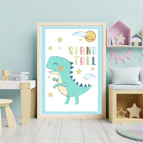 Stand Tall Printable Dinosaur Printable Dinosaurs Prints Etsy