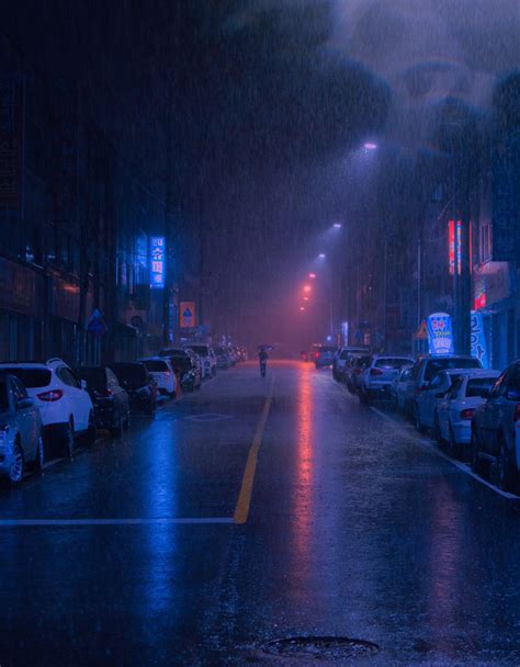 ITAP of a rainy street in Cheongju, South Korea. : r/itookapicture