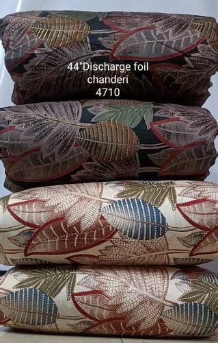 44inch Discharge Foil Chanderi Faric At Rs 90 Meter Rayon Fabric In