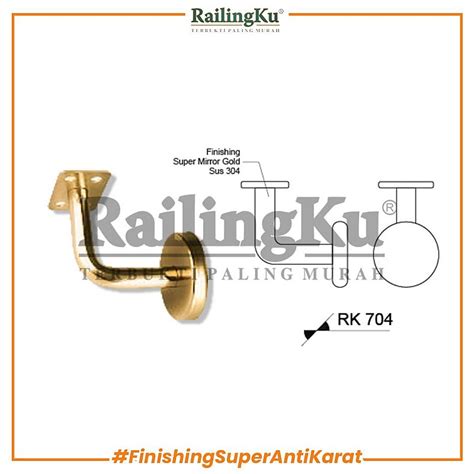 GOLD EDITION Railingku Gold Solid L Siku RK 704 Bracket Tembok