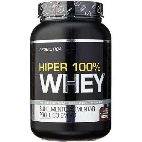 Hiper 100 Whey Pote 900g Sabor Chocolate Probiótica Submarino