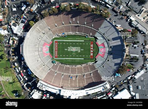 An Aerial View Of The Rose Bowl Stadium Football Field Stock Photo Alamy