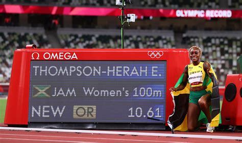 Elanie Thompson Herah Gana Los Metros Planos Femenil E Impone Nuevo