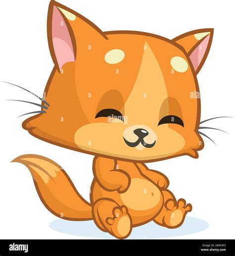 Gato De Jengibre De Dibujos Animados Lindo Color Naranja Pelado Gato