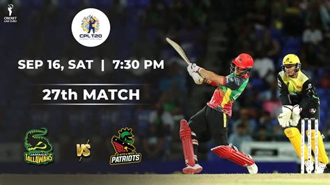 Jamaica Tallawahs Vs St Kitts And Nevis Patriots Th Match Prediction