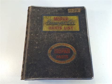 1979 Mopar Passenger Car Parts Book Factory OEM Original Dealer