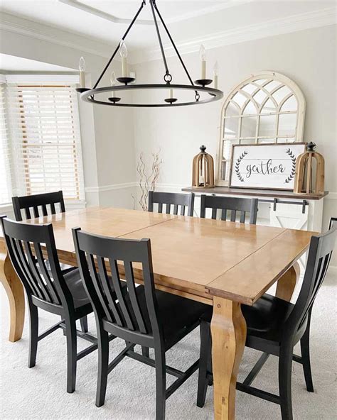 Light Wood Dining Table With Black Spindle Chairs Soul Lane