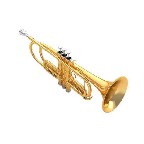 Golden Trumpet On Transparent Background Ai Generative 48768308 Png