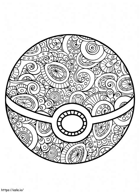 Mandala Pokeball Coloring Page