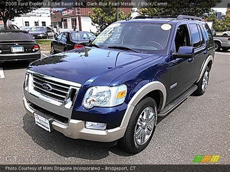 Dark Blue Pearl Metallic 2008 Ford Explorer Eddie Bauer 4x4 Blackcamel Interior Gtcarlot