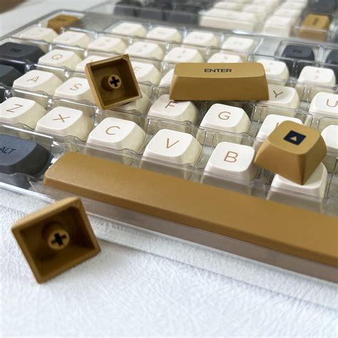 Guffercty Kred Xda Profile Keycaps Retro Pbt Key Cap Cover Set Dye