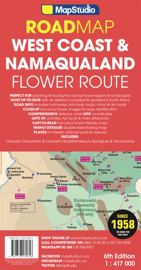 West Coast Flower Route Road Map Namaqua National Park