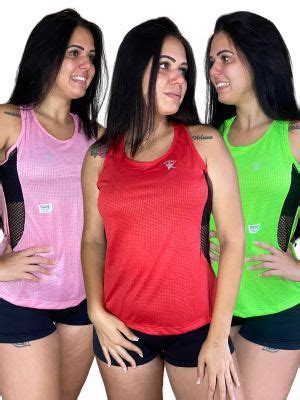 Kit Camisas Academia Feminina Regata Dryfit V Rias Cores Shopee Brasil