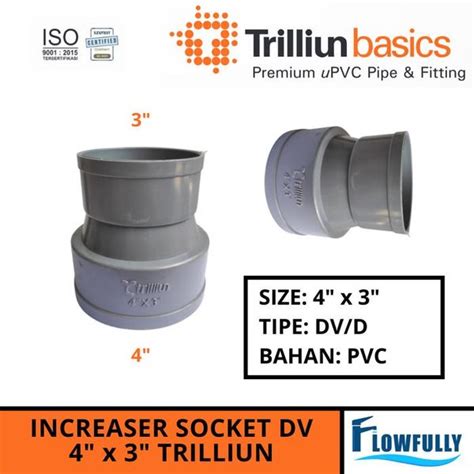 Jual INCREASER SOCKET DV 4 X 3 INCH TRILLIUN VLOK VERLOP SOCK OVER SOK