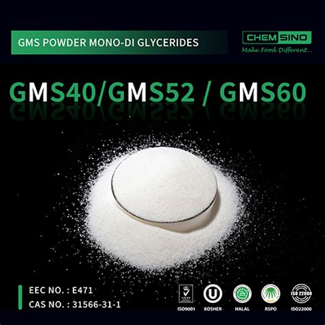 Glycerol Monostearate Powder Gms Gms Gms Chemsino Food