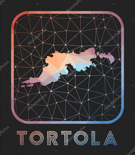 Tortola Map Design Vector Low Poly Map Of The Island Icono De Tortola