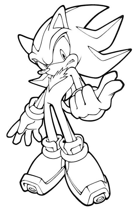 Sonic Vs Shadow Coloring Pages