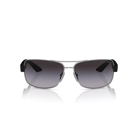 Prada Linea Rossa Ps Zs Bc U Silver Sunglasses Man