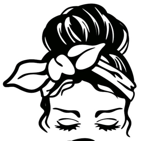 Messy Bun 6 Svg And 6 Png Files Etsy