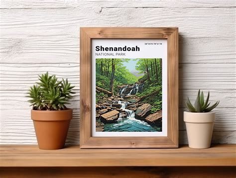 Shenandoah National Park Poster, National Park Art, National Park Wall ...