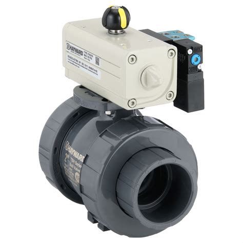 Hayward Flow Control 2 In Pvc Pneumatically Actuated Two Way Ball Valve 802f94