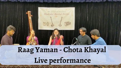 Raag Yaman Chota Khyal Prachi Kelkar Youtube